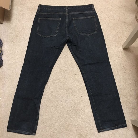 One (1) Pair H&M Straight Cut Dark Blue Jeans - Picture 2 of 2